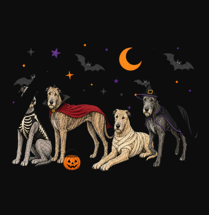 Irish Wolfhound Halloween Lineup - Adult Unisex Hoodie