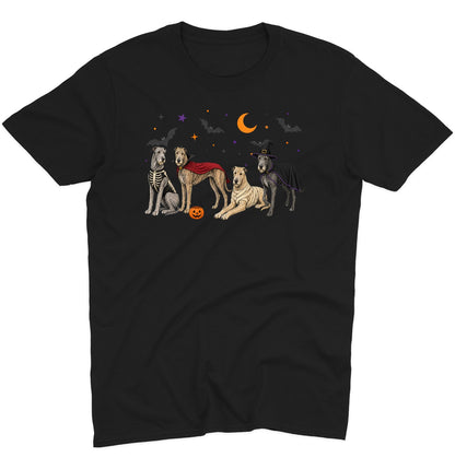 Irish Wolfhound Halloween Lineup - Adult Unisex T-Shirt