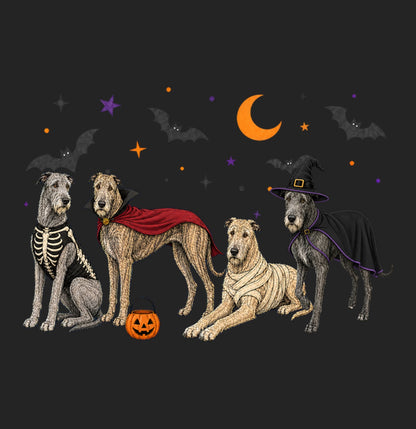 Irish Wolfhound Halloween Lineup - Women's Tri-Blend T-Shirt