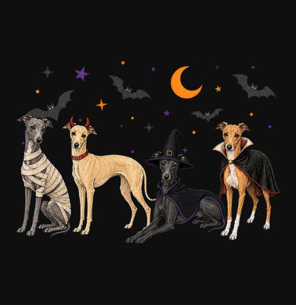 Italian Greyhound Halloween Lineup - Adult Unisex Crewneck Sweatshirt
