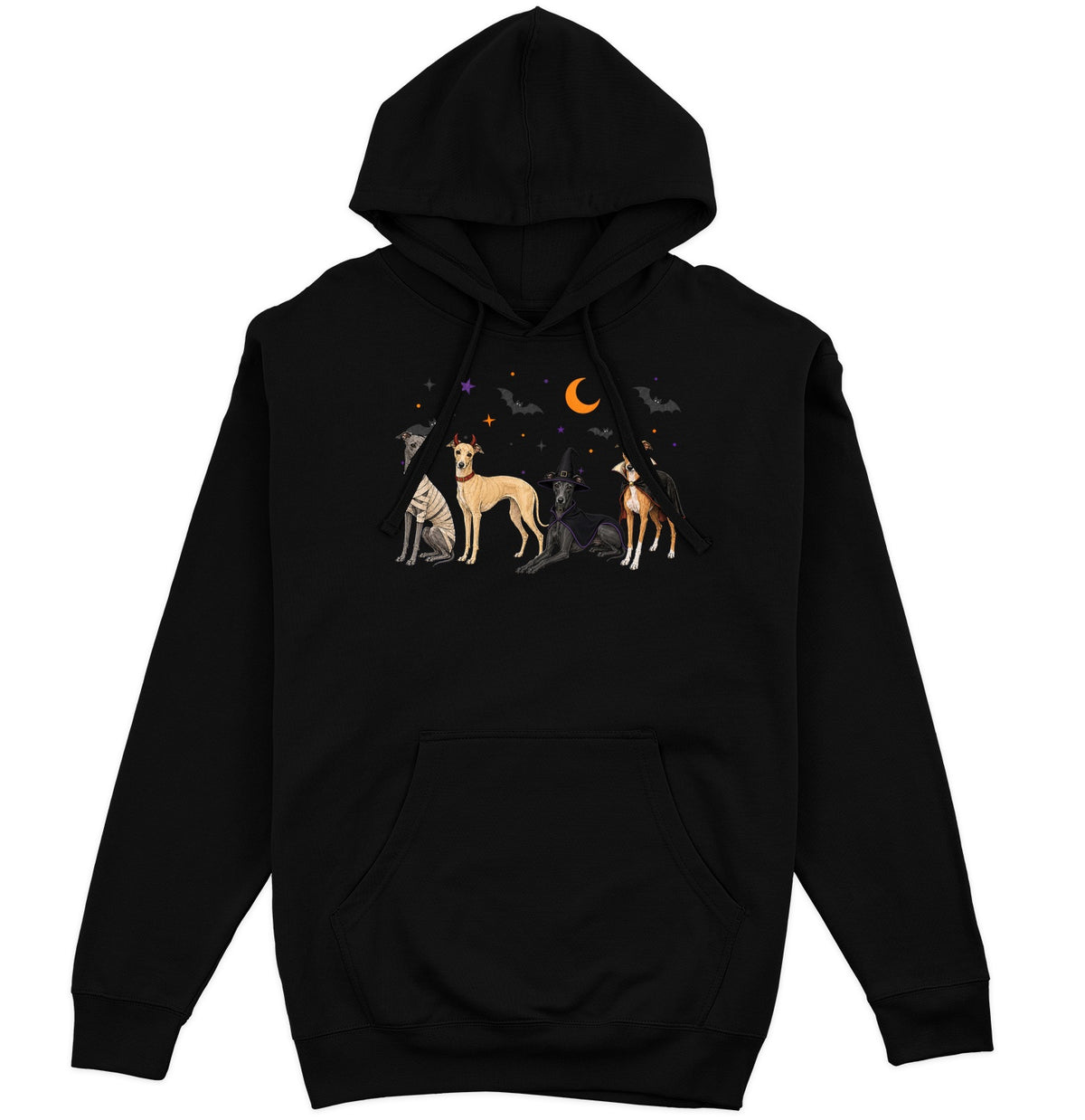 Italian Greyhound Halloween Lineup - Adult Unisex Hoodie