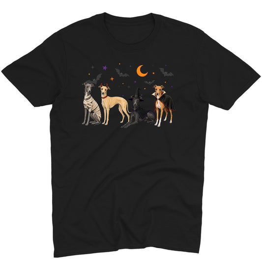 Italian Greyhound Halloween Lineup - Adult Unisex T-Shirt