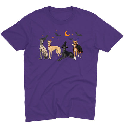 Italian Greyhound Halloween Lineup - Adult Unisex T-Shirt