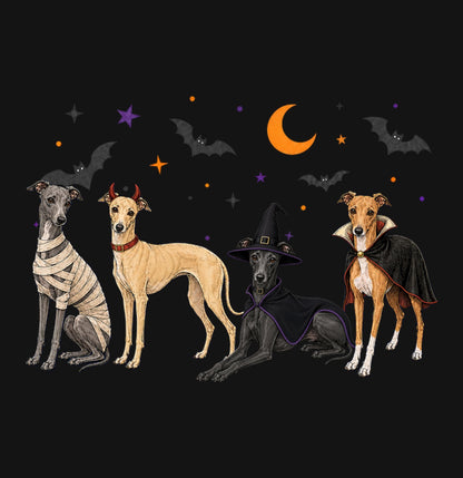Italian Greyhound Halloween Lineup - Kids Unisex T-Shirt