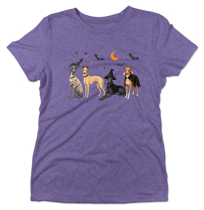 Italian Greyhound Halloween Lineup - Women's Tri-Blend T-Shirt