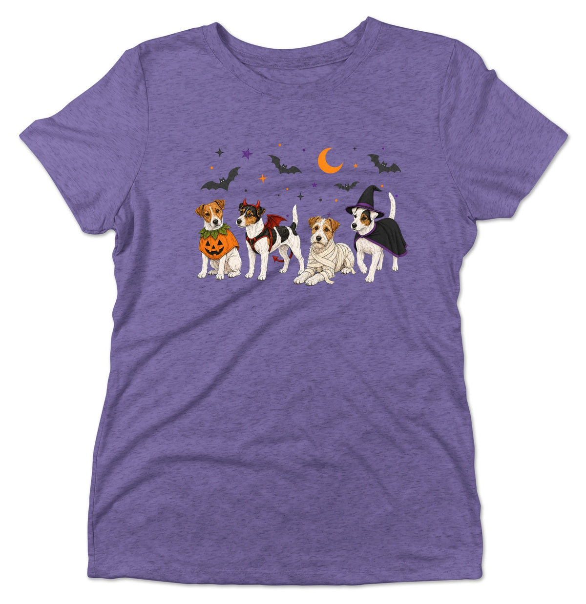 Jack Russell Terrier Halloween Lineup - Women's Tri-Blend T-Shirt