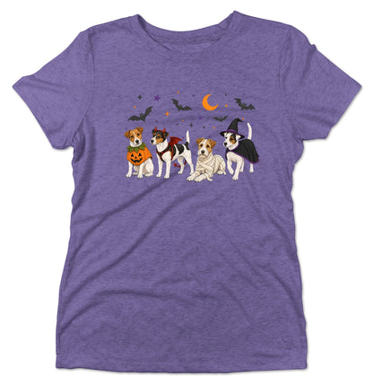 Jack Russell Terrier Halloween Lineup - Women's Tri-Blend T-Shirt