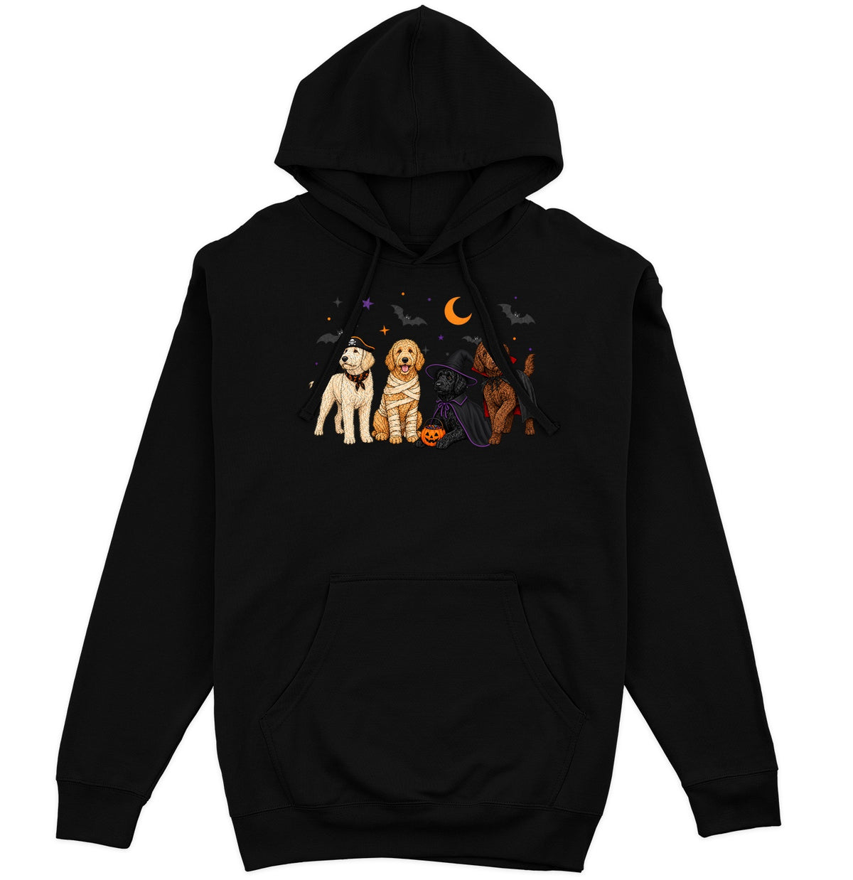 Labradoodle Halloween Lineup - Adult Unisex Hoodie