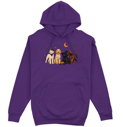 Labradoodle Halloween Lineup - Adult Unisex Hoodie