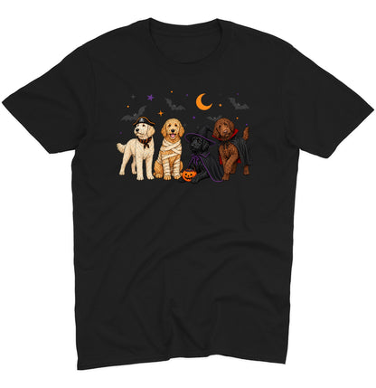 Labradoodle Halloween Lineup - Adult Unisex T-Shirt