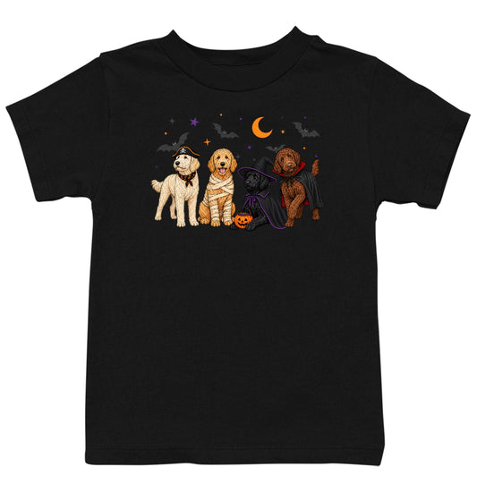 Labradoodle Halloween Lineup - Kids Unisex T-Shirt