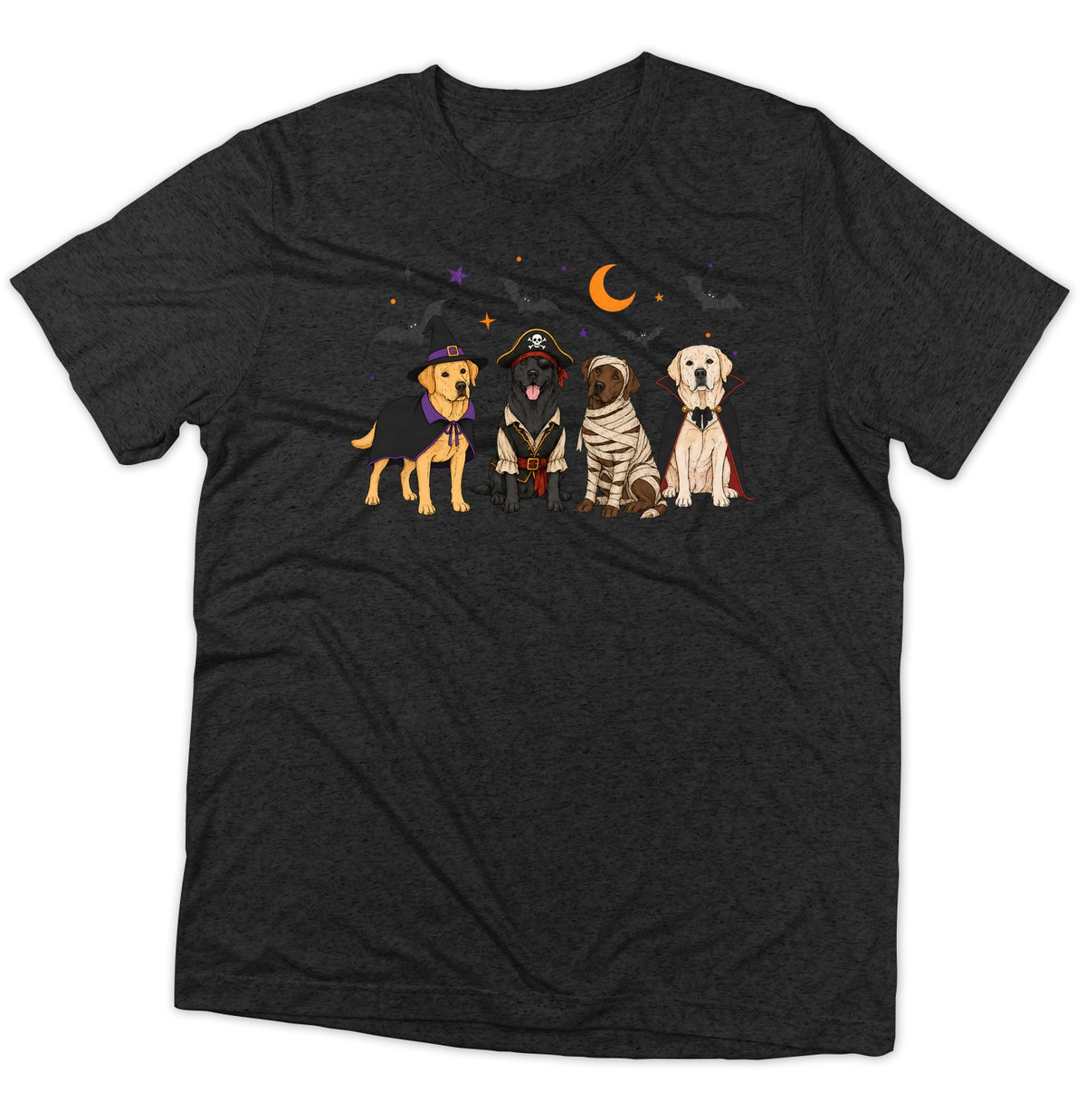 Labrador Retriever Halloween Lineup - Adult Tri-Blend T-Shirt