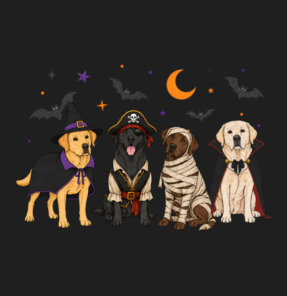 Labrador Retriever Halloween Lineup - Adult Tri-Blend T-Shirt
