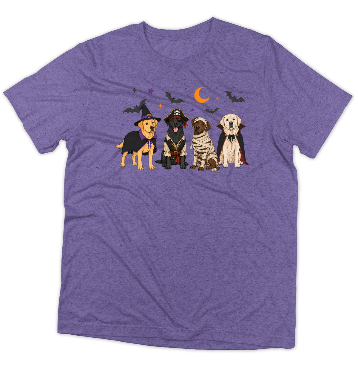 Labrador Retriever Halloween Lineup - Adult Tri-Blend T-Shirt