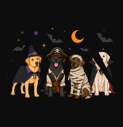 Labrador Retriever Halloween Lineup - Adult Unisex Hoodie