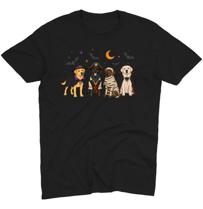 Labrador Retriever Halloween Lineup - Adult Unisex T-Shirt