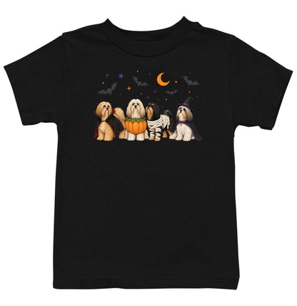 Lhasa Apso Halloween Lineup - Kids Unisex T-Shirt