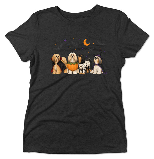 Lhasa Apso Halloween Lineup - Women's Tri-Blend T-Shirt