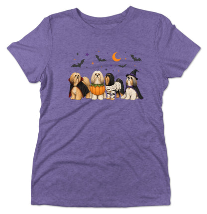 Lhasa Apso Halloween Lineup - Women's Tri-Blend T-Shirt
