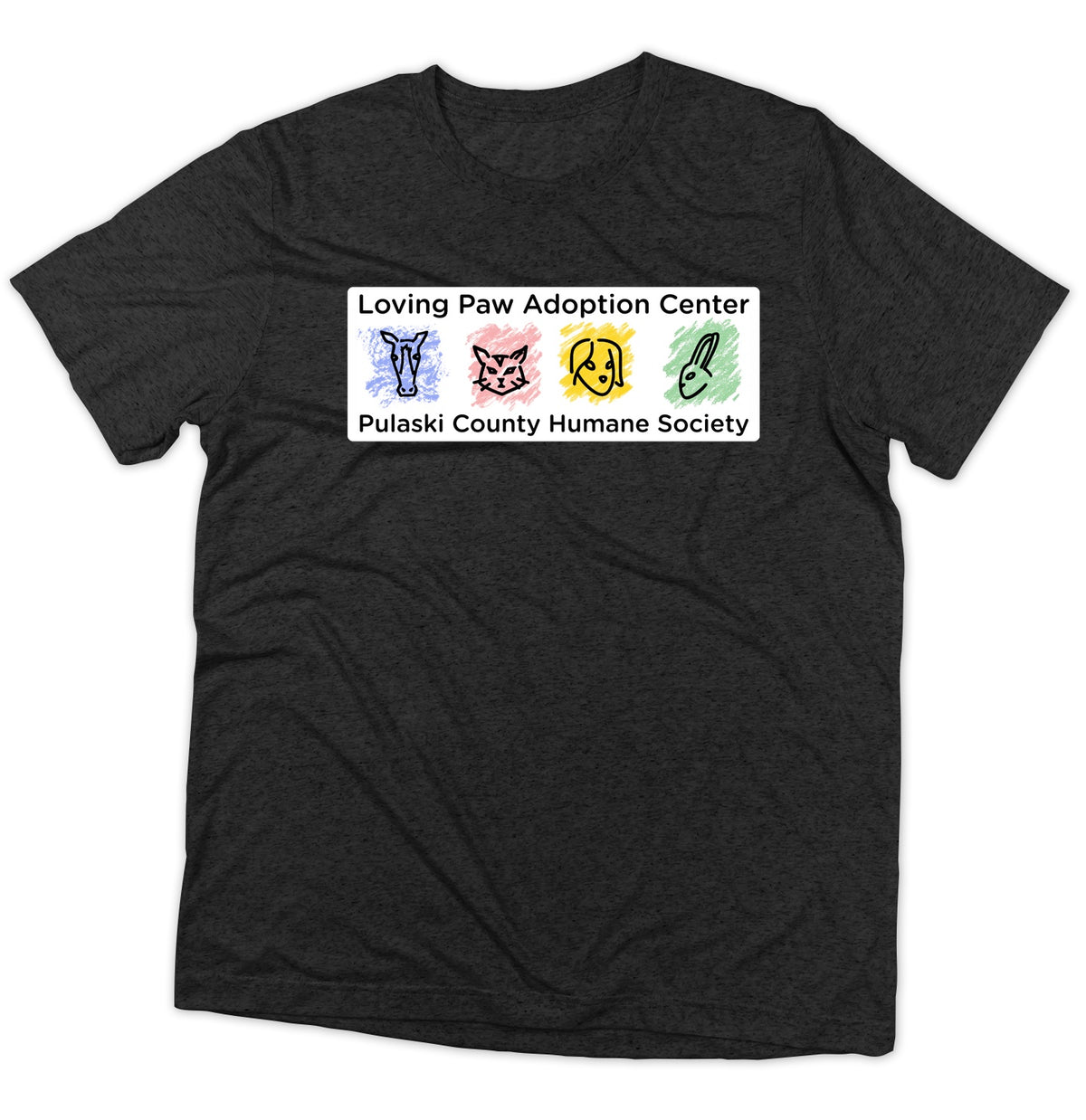 Loving Paws Adoption Center Logo - Adult Tri-Blend T-Shirt