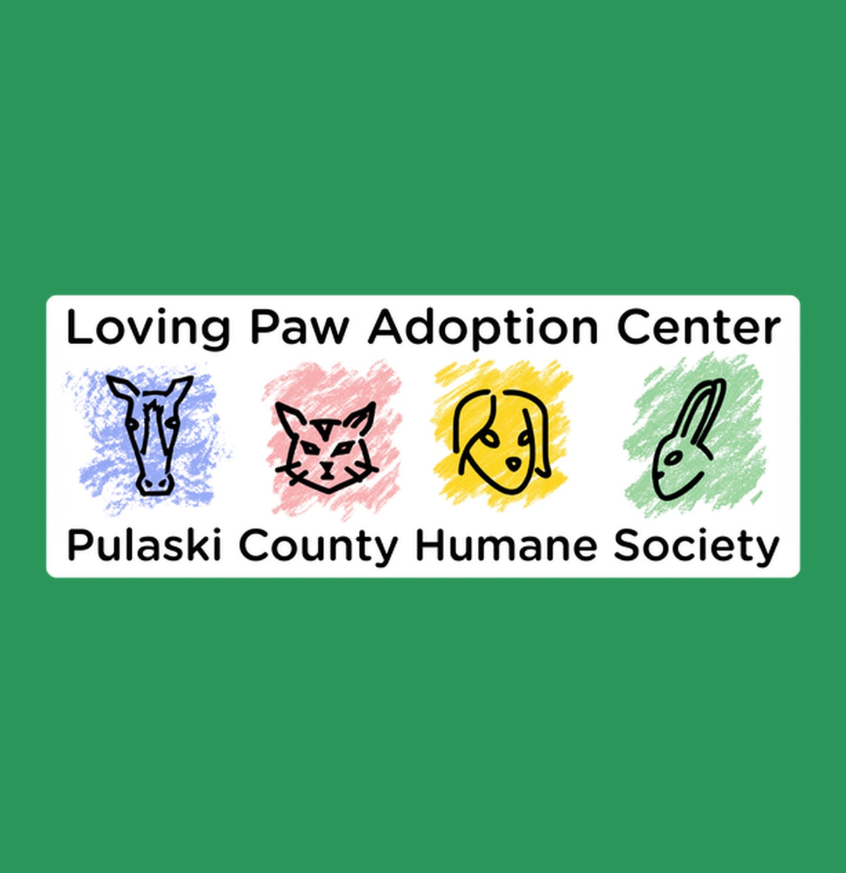 Loving Paws Adoption Center Logo - Adult Tri-Blend T-Shirt