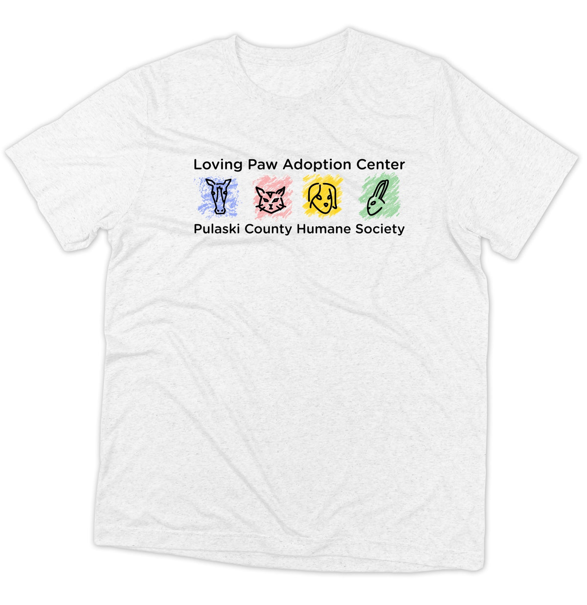 Loving Paws Adoption Center Logo - Adult Tri-Blend T-Shirt