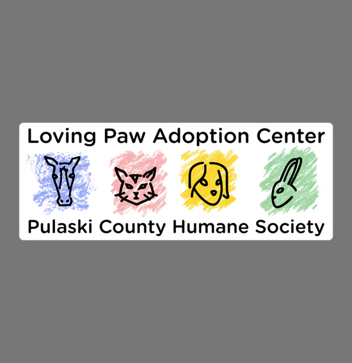 Loving Paws Adoption Center Logo - Adult Unisex Crewneck Sweatshirt