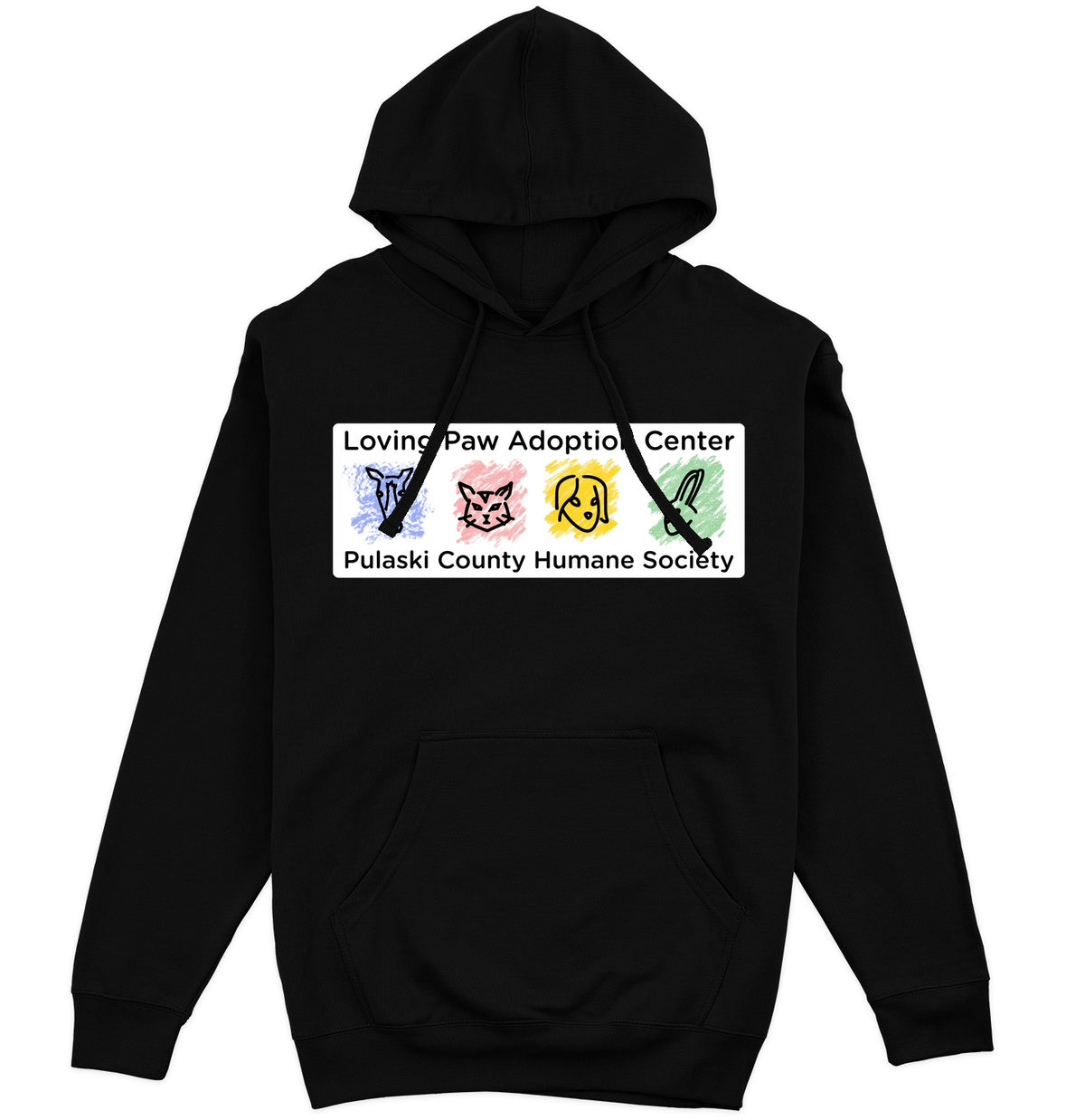 Loving Paws Adoption Center Logo - Adult Unisex Hoodie
