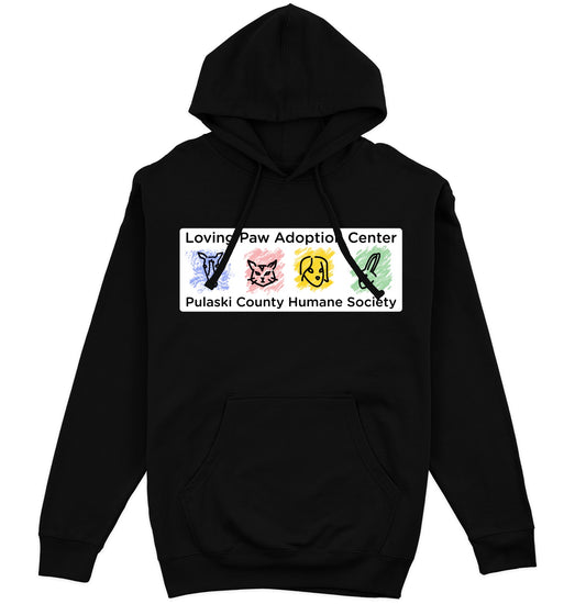 Loving Paws Adoption Center Logo - Adult Unisex Hoodie