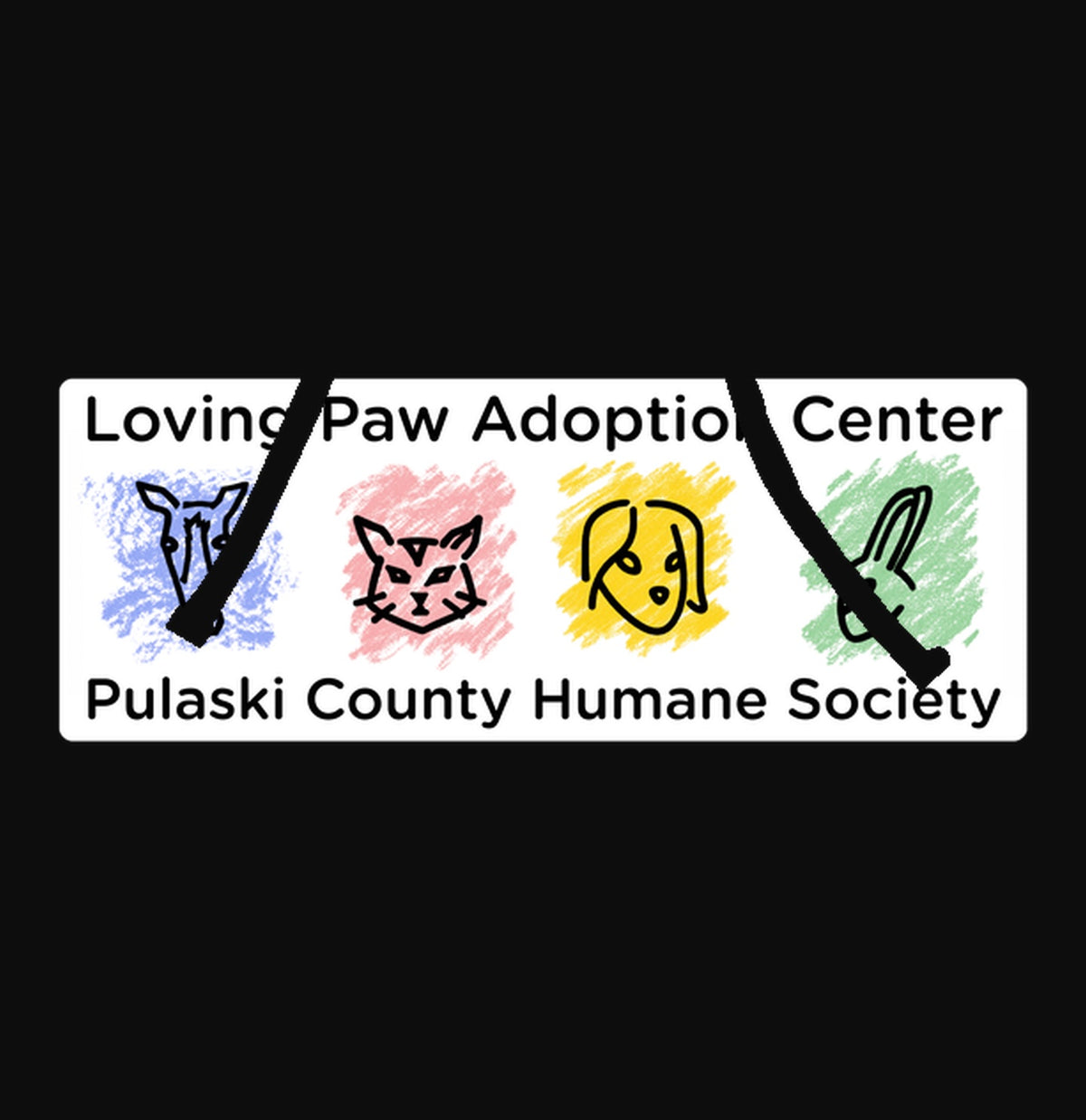 Loving Paws Adoption Center Logo - Adult Unisex Hoodie