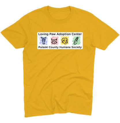 Loving Paws Adoption Center Logo - Adult Unisex T-Shirt