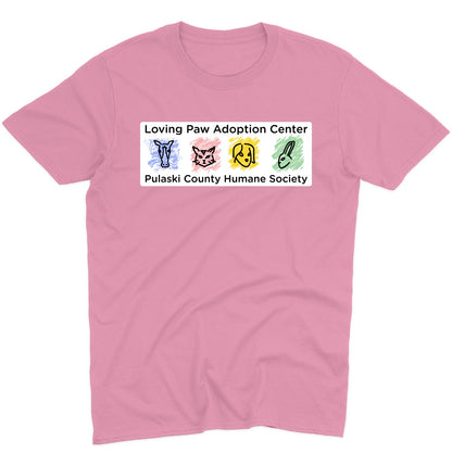 Loving Paws Adoption Center Logo - Adult Unisex T-Shirt