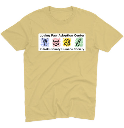Loving Paws Adoption Center Logo - Adult Unisex T-Shirt