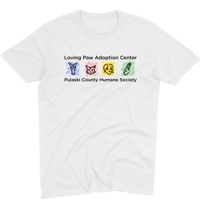 Loving Paws Adoption Center Logo - Adult Unisex T-Shirt