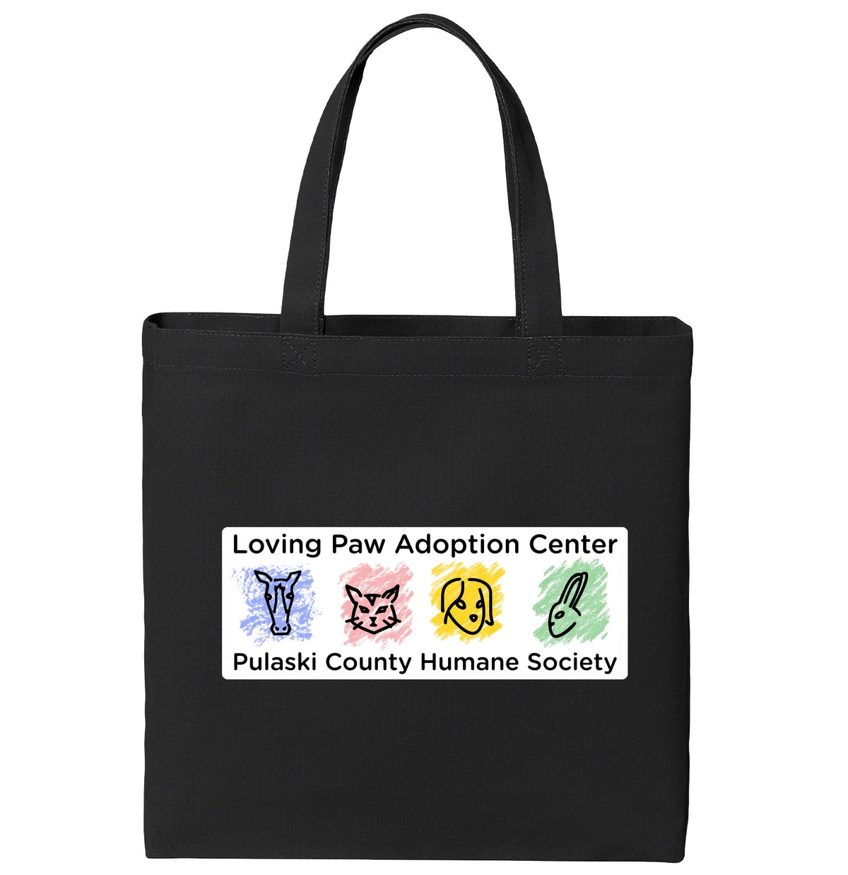 Loving Paws Adoption Center Logo - Canvas Tote