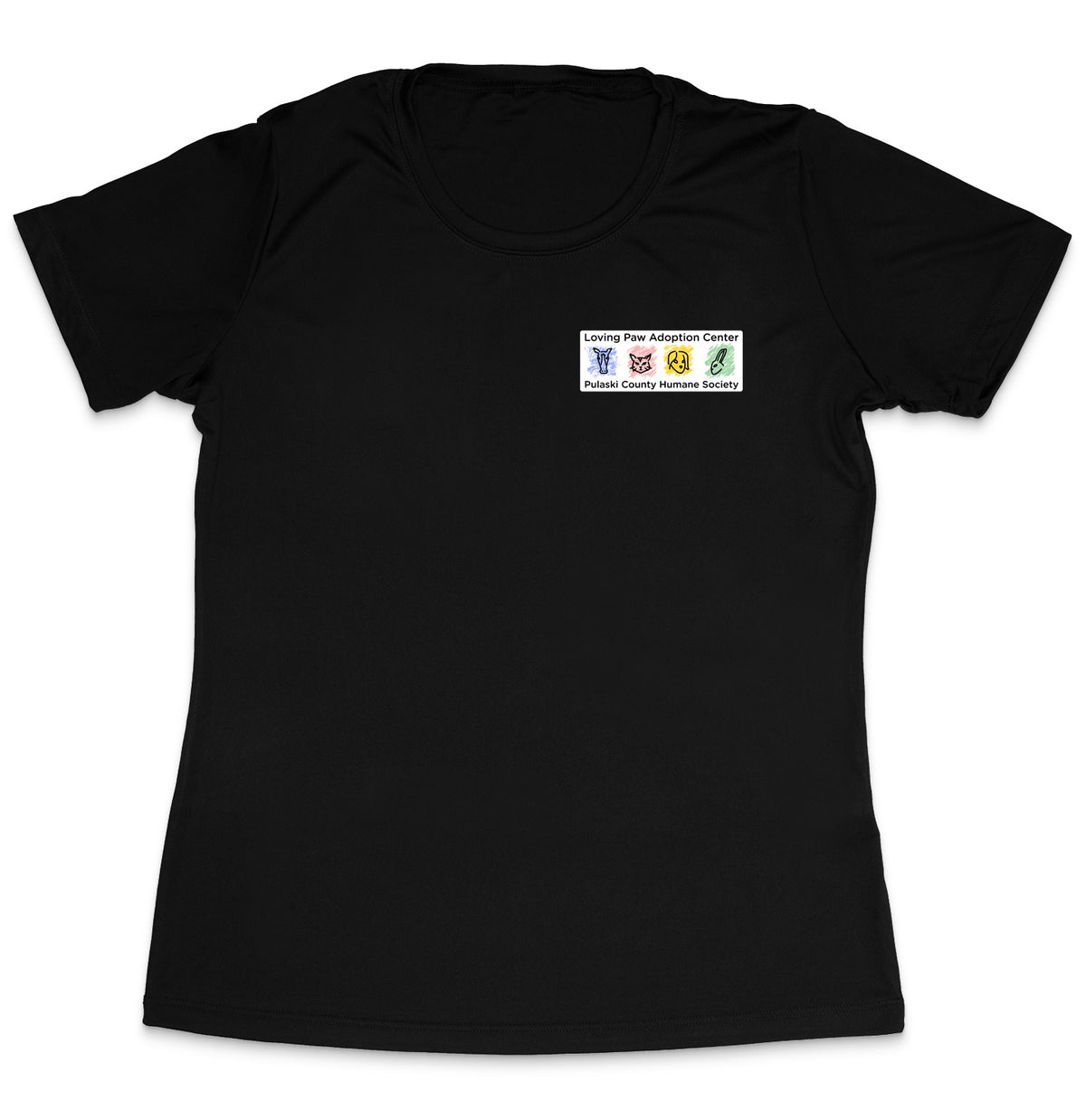 Loving Paws Adoption Center Logo (Left Chest) - Women's Dri-Fit T-shirt