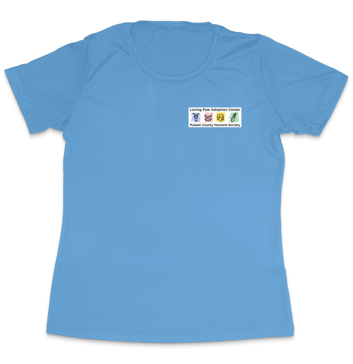 Loving Paws Adoption Center Logo (Left Chest) - Women's Dri-Fit T-shirt