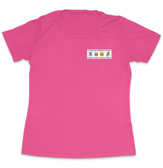 Loving Paws Adoption Center Logo (Left Chest) - Women's Dri-Fit T-shirt
