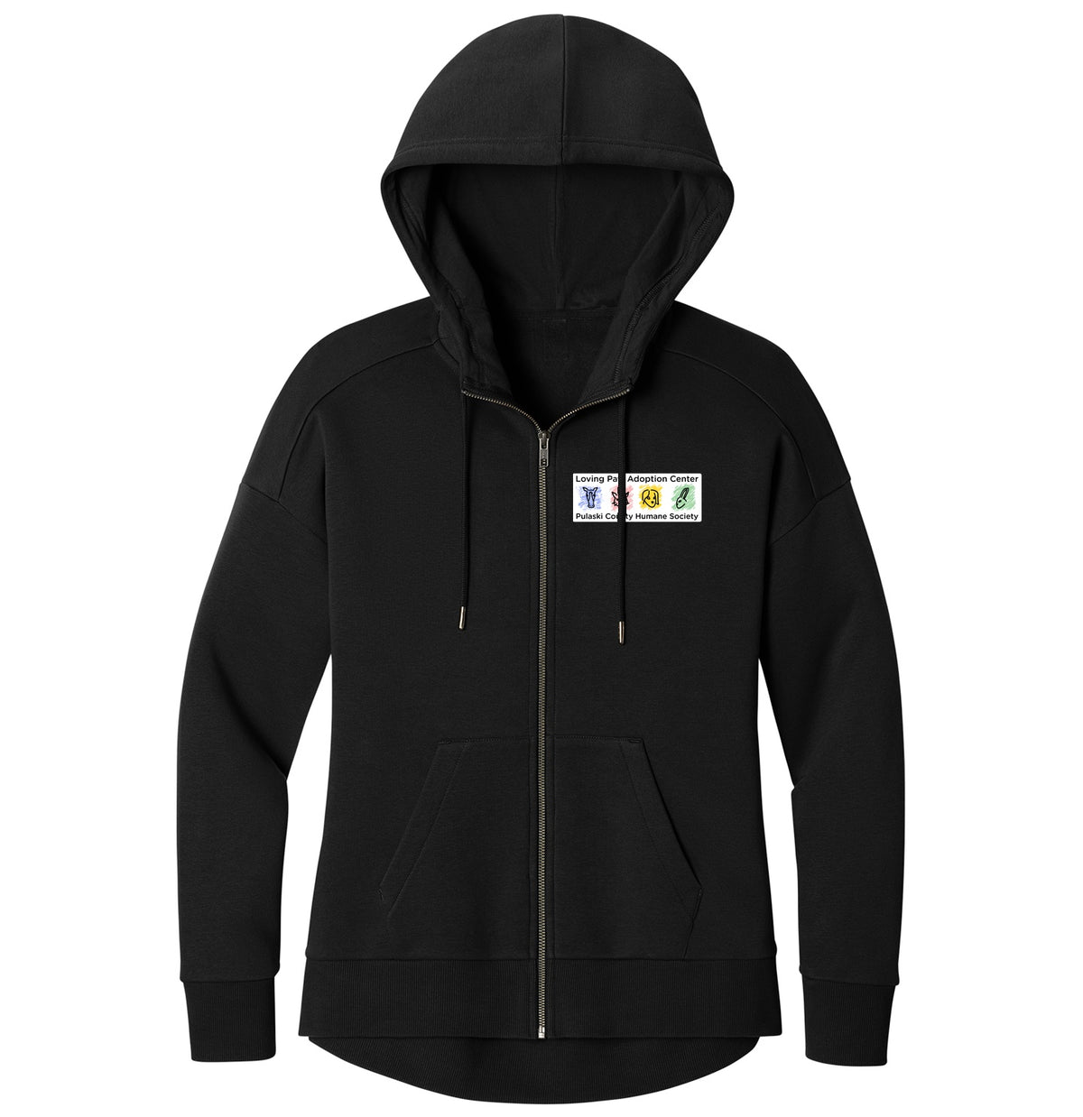Loving Paws Adoption Center Logo - Women's Full-Zip Hoodie Sweatshirt