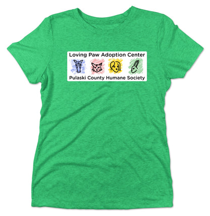 Loving Paws Adoption Center Logo - Women's Tri-Blend T-Shirt