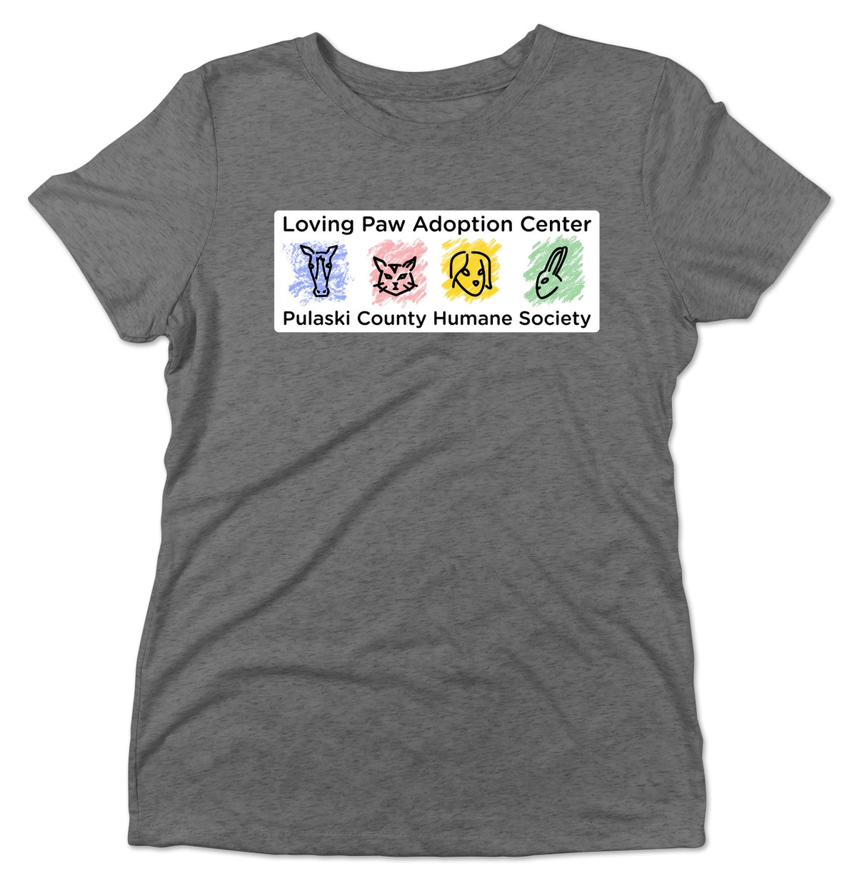 Loving Paws Adoption Center Logo - Women's Tri-Blend T-Shirt