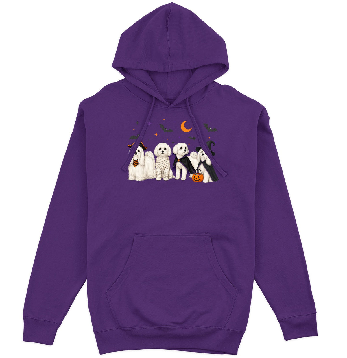 Maltese Halloween Lineup - Adult Unisex Hoodie
