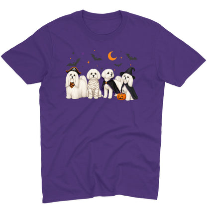 Maltese Halloween Lineup - Adult Unisex T-Shirt