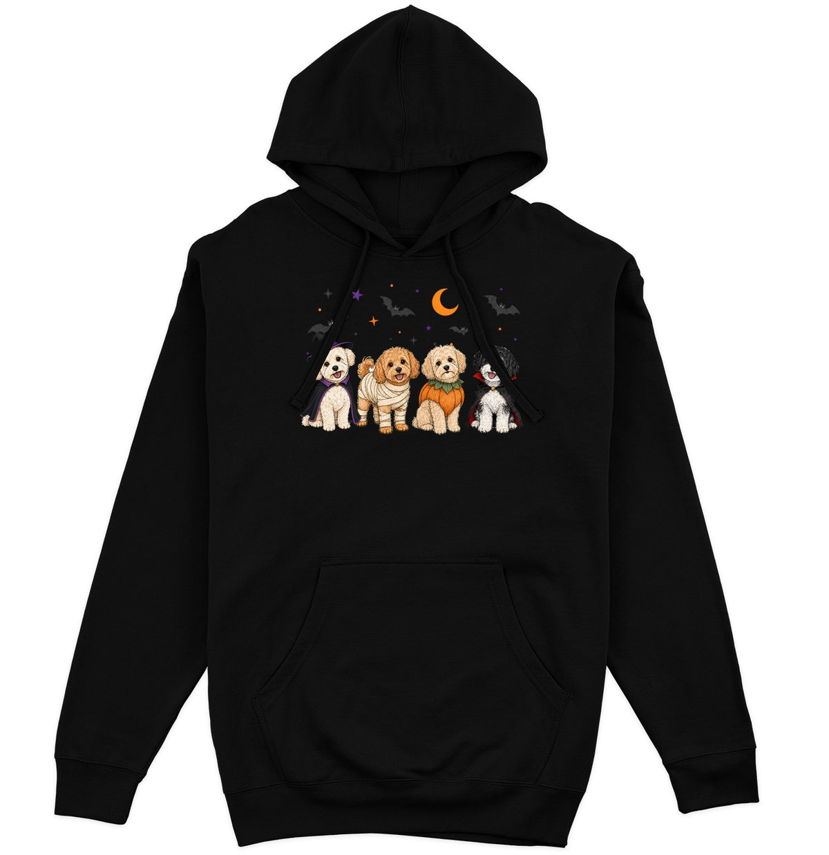 Maltipoo Halloween Lineup - Adult Unisex Hoodie