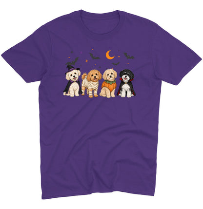 Maltipoo Halloween Lineup - Adult Unisex T-Shirt