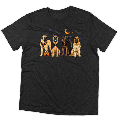 Mastiff Halloween Lineup - Adult Tri-Blend T-Shirt