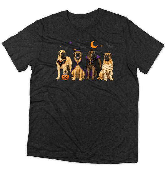 Mastiff Halloween Lineup - Adult Tri-Blend T-Shirt
