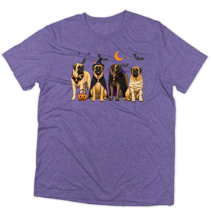 Mastiff Halloween Lineup - Adult Tri-Blend T-Shirt