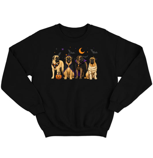 Mastiff Halloween Lineup - Adult Unisex Crewneck Sweatshirt