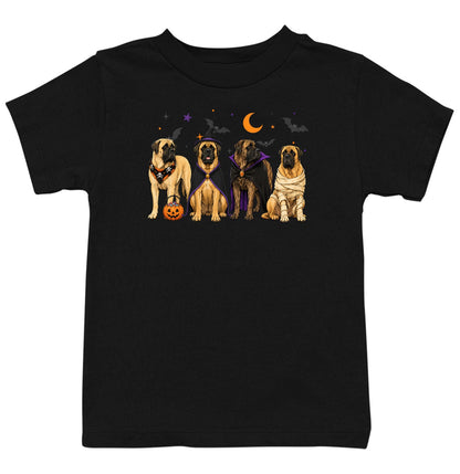 Mastiff Halloween Lineup - Kids Unisex T-Shirt